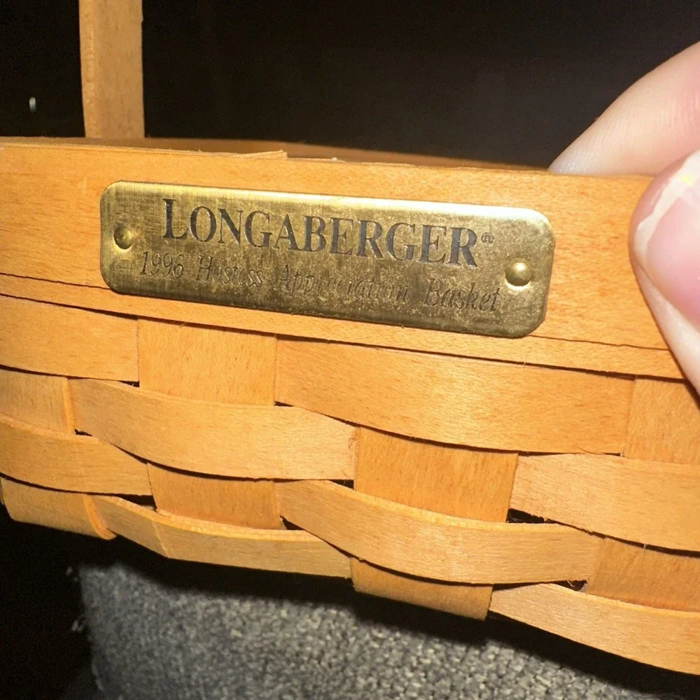 Longaberger American Craft Traditions Small 1996 Hostess App W/ Plastic Protecto